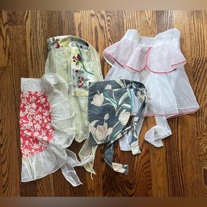Set of 4 Vintage Mid-Century Aprons